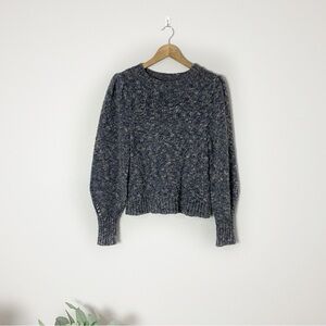 [Madewell] Women's Gray Speckled Pink Pullover Sweater Wool Blend